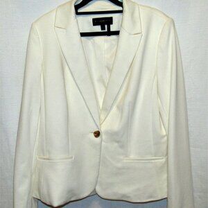 DONNA KARAN White/Cream Tailored Suit Jacket/Blazer Sz 12 NWT